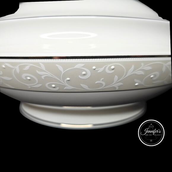 Lenox Opal Innocence Round Covered Vegetable Bowl - Picture 6 of 10